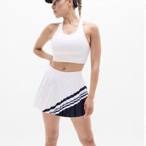 Athleta Match Point Pleated Colorblock Skort Tennis Pickleball Size Medium